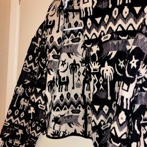 Cropped Native Print Jacket